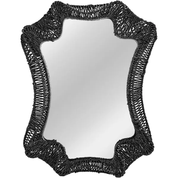 imageCreative CoOp Decorative Cattail Wall Mirror NaturalBlack