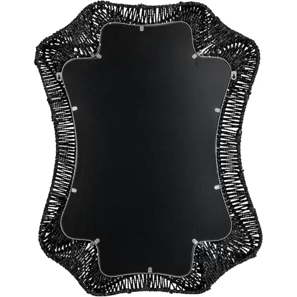 imageCreative CoOp Decorative Cattail Wall Mirror NaturalBlack