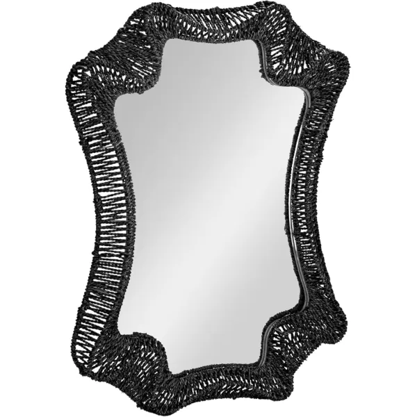 imageCreative CoOp Decorative Cattail Wall Mirror NaturalBlack