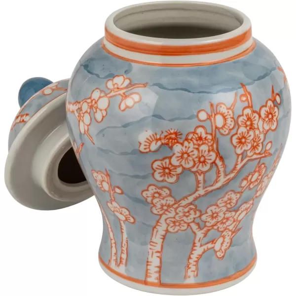 imageCreative CoOp Decorative Ceramic Ginger Jar with Domed Lid Light Blue