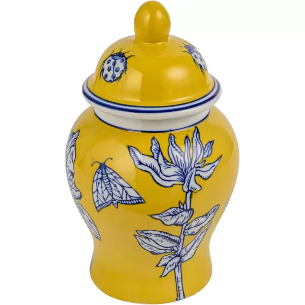 imageCreative CoOp Decorative Ceramic Ginger Jar with Domed Lid Yellow
