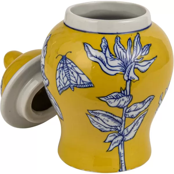 imageCreative CoOp Decorative Ceramic Ginger Jar with Domed Lid Yellow