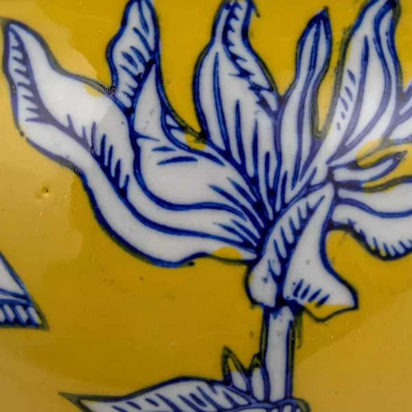 imageCreative CoOp Decorative Ceramic Ginger Jar with Domed Lid Yellow
