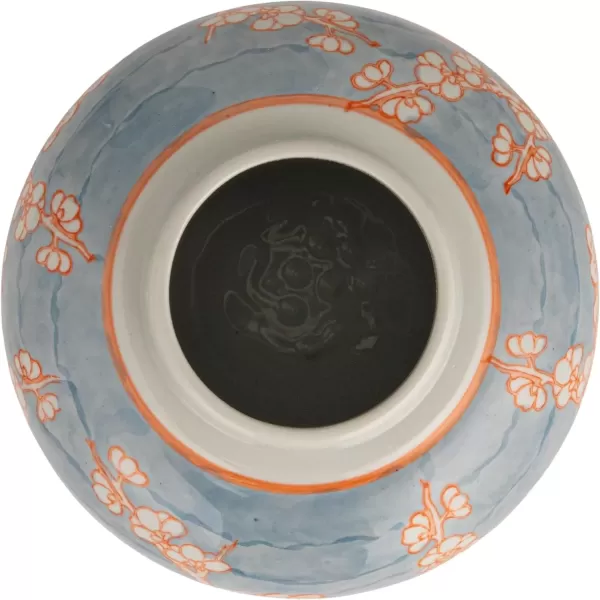 imageCreative CoOp Decorative Ceramic Ginger Jar with Lid Blue and Orange