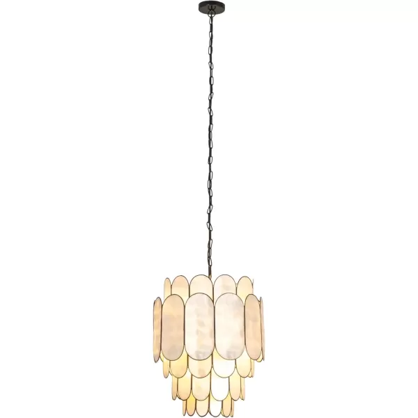 imageCreative CoOp Laminated Capiz Tiered Chandelier BlackBlack