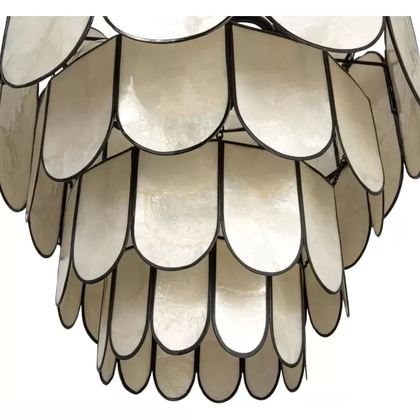 imageCreative CoOp Laminated Capiz Tiered Chandelier BlackBlack