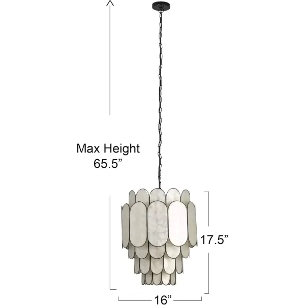 imageCreative CoOp Laminated Capiz Tiered Chandelier BlackBlack