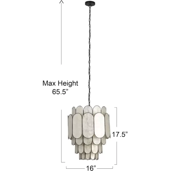 imageCreative CoOp Laminated Capiz Tiered Chandelier BlackBlack