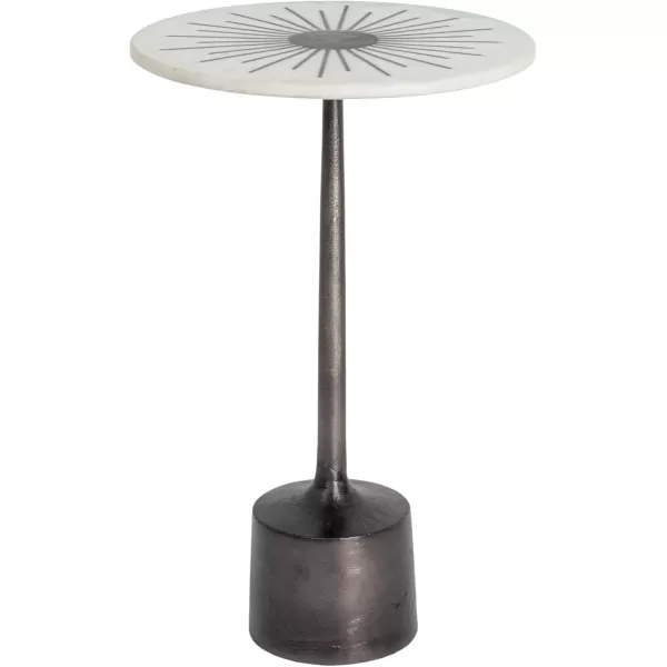 imageCreative CoOp Luxe Aluminum and Marble Martini Table BlackBlack