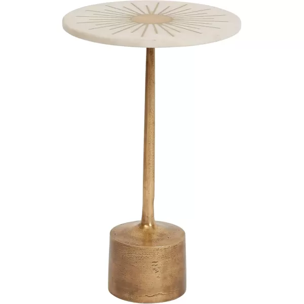 imageCreative CoOp Luxe Aluminum and Marble Martini Table BlackGold