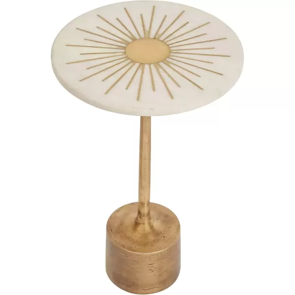 imageCreative CoOp Luxe Aluminum and Marble Martini Table BlackGold