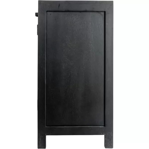 imageCreative CoOp Mango Wood and Cane 4Door Sideboard Cabinet BlackBlack