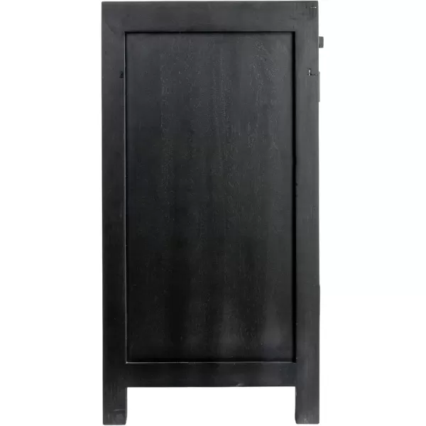 imageCreative CoOp Mango Wood and Cane 4Door Sideboard Cabinet BlackBlack