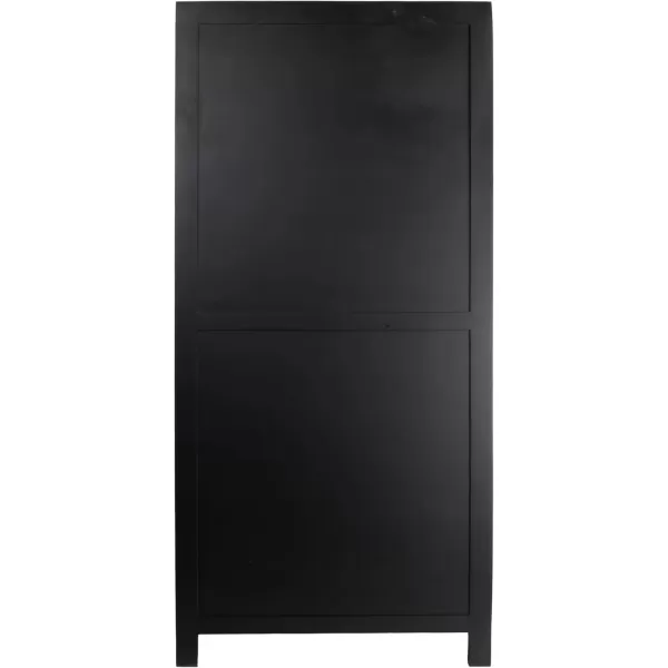 imageCreative CoOp Mango Wood and Cane 4Door Sideboard Cabinet BlackBlack