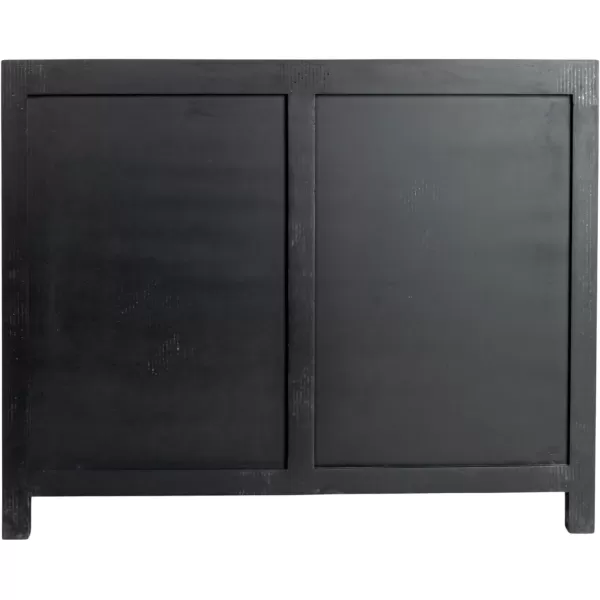 imageCreative CoOp Mango Wood and Cane 4Door Sideboard Cabinet BlackBlack