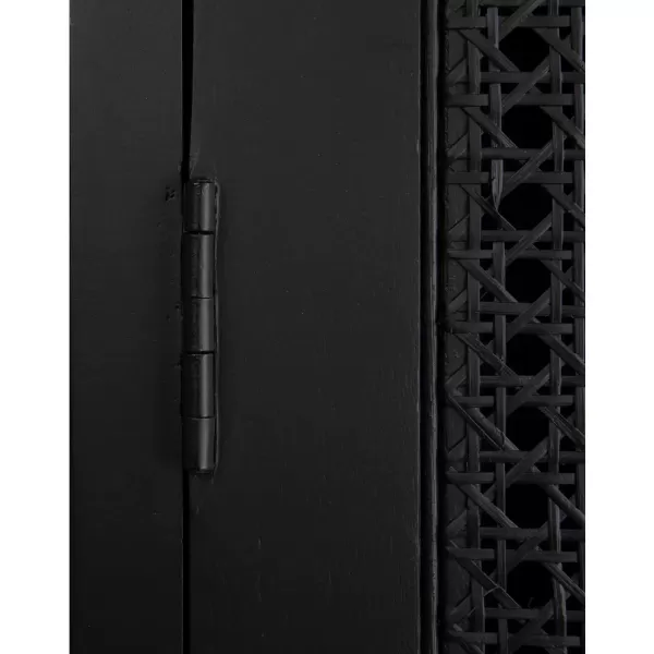 imageCreative CoOp Mango Wood and Cane 4Door Sideboard Cabinet BlackBlack
