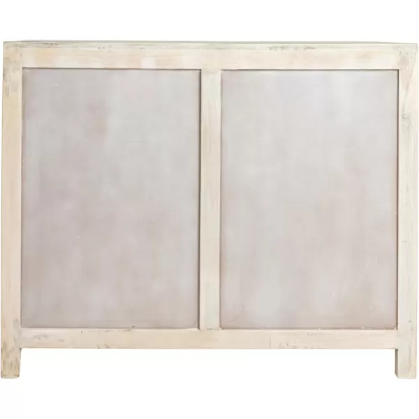 imageCreative CoOp Mango Wood and Cane 4Door Sideboard Cabinet BlackNatural