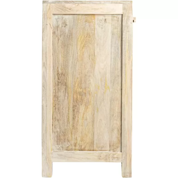 imageCreative CoOp Mango Wood and Cane 4Door Sideboard Cabinet BlackNatural