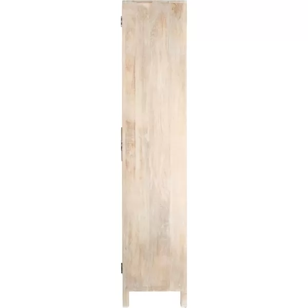 imageCreative CoOp Mango Wood and Cane 4Door Sideboard Cabinet BlackNatural