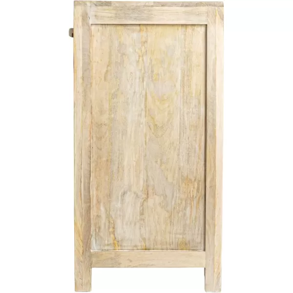 imageCreative CoOp Mango Wood and Cane 4Door Sideboard Cabinet BlackNatural