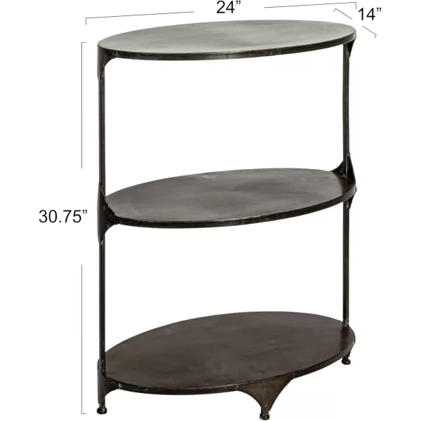 imageCreative CoOp Oval 3Tier Metal Storage Shelf BlackBlack