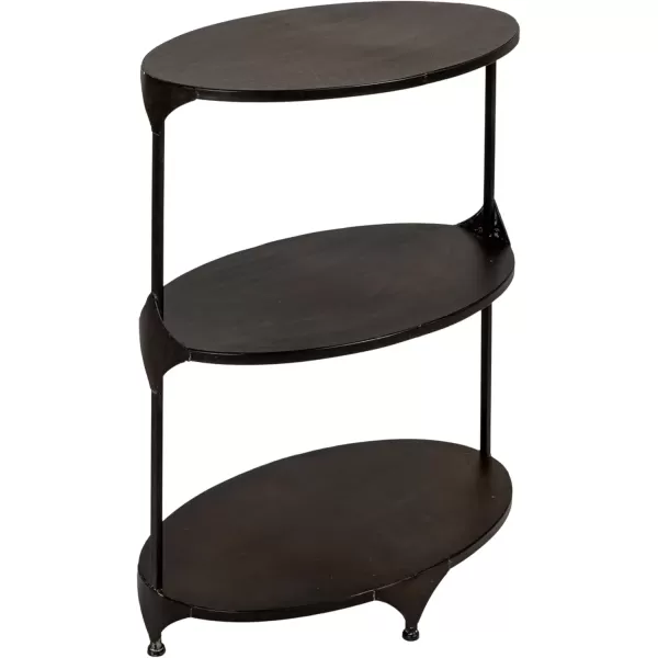 imageCreative CoOp Oval 3Tier Metal Storage Shelf BlackBlack