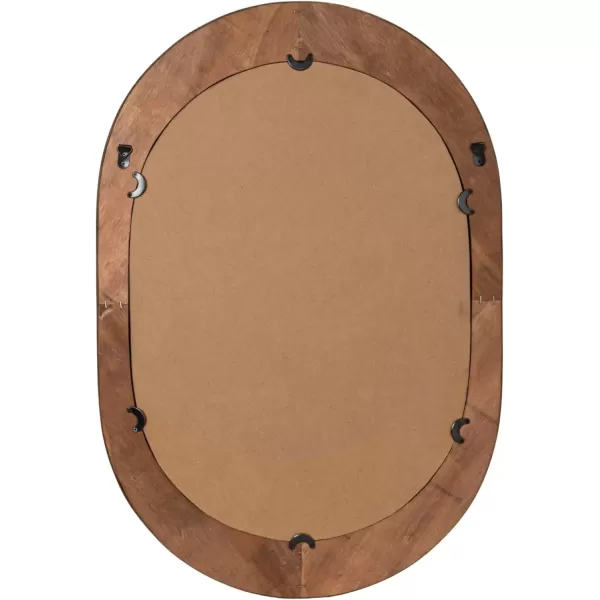 imageCreative CoOp Oval Bamboo and Rattan Framed Wall Mirror Natural