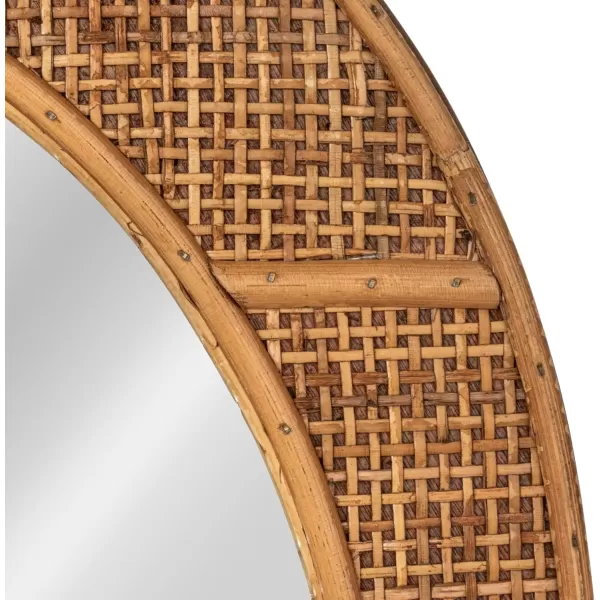 imageCreative CoOp Oval Bamboo and Rattan Framed Wall Mirror Natural