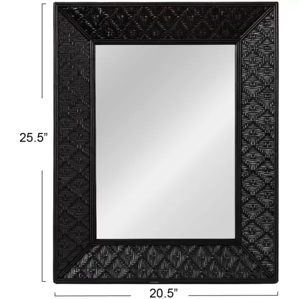 imageCreative CoOp Rattan Rectangle Wall Mirror BlackBlack