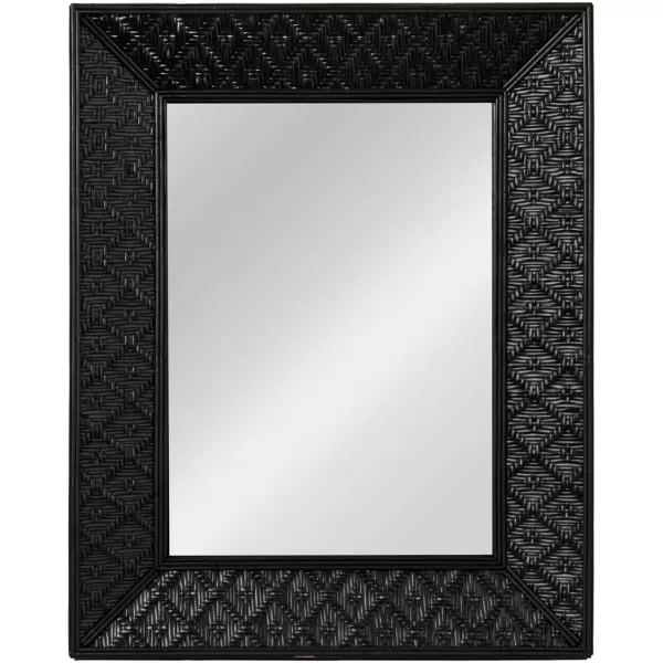 imageCreative CoOp Rattan Rectangle Wall Mirror BlackBlack