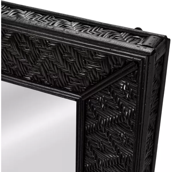 imageCreative CoOp Rattan Rectangle Wall Mirror BlackBlack