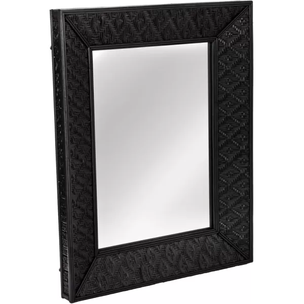 imageCreative CoOp Rattan Rectangle Wall Mirror BlackBlack