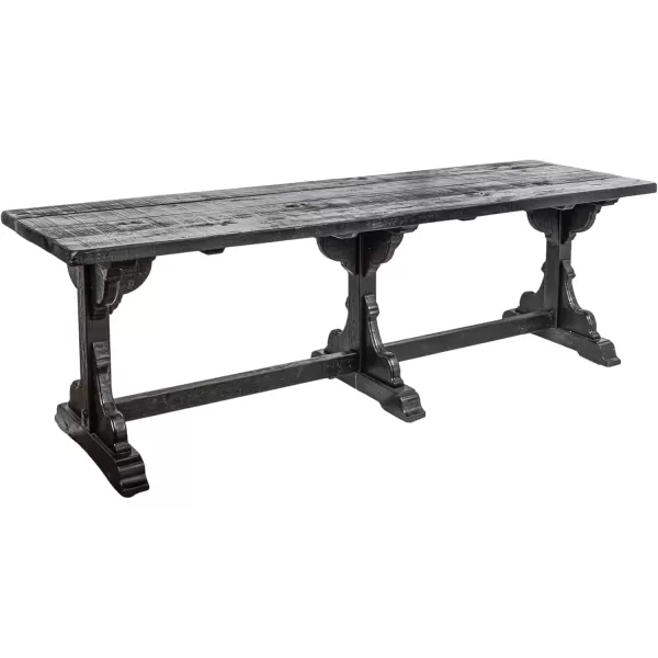 imageCreative CoOp Reclaimed Pine Wood Rectangular Dining Table BlackBlack