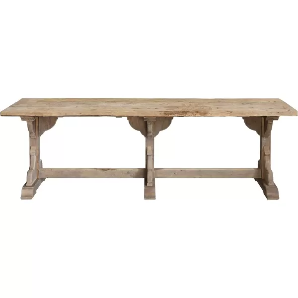 imageCreative CoOp Reclaimed Pine Wood Rectangular Dining Table BlackNatural