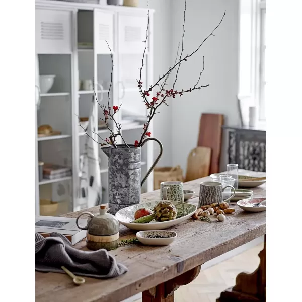 imageCreative CoOp Reclaimed Pine Wood Rectangular Dining Table BlackNatural