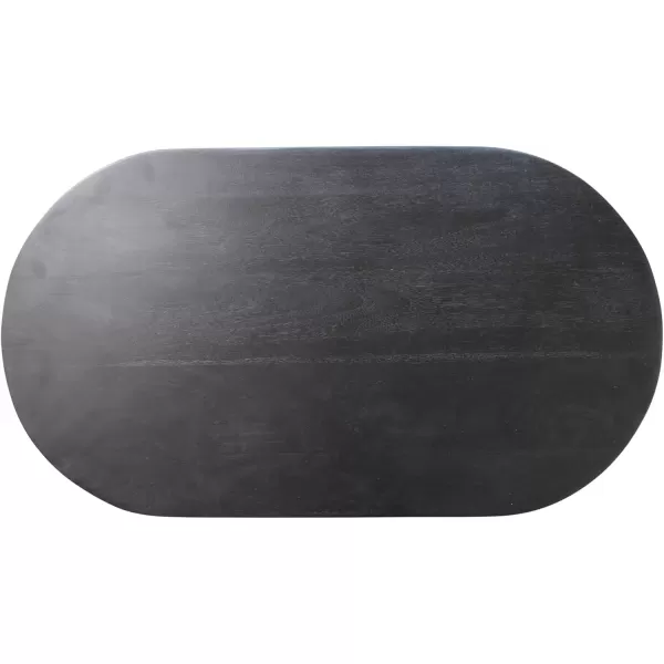 imageCreative CoOp Round Mango Wood OverSized Bubble End Table BlackBlack