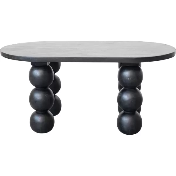 imageCreative CoOp Round Mango Wood OverSized Bubble End Table BlackBlack