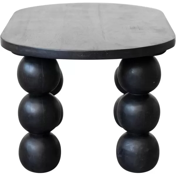 imageCreative CoOp Round Mango Wood OverSized Bubble End Table BlackBlack