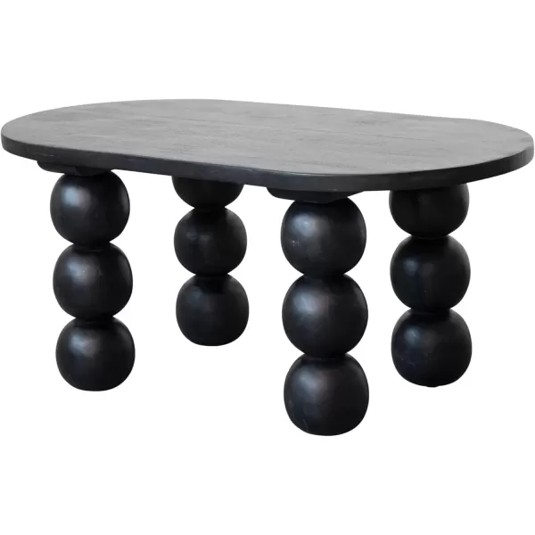 imageCreative CoOp Round Mango Wood OverSized Bubble End Table BlackBlack