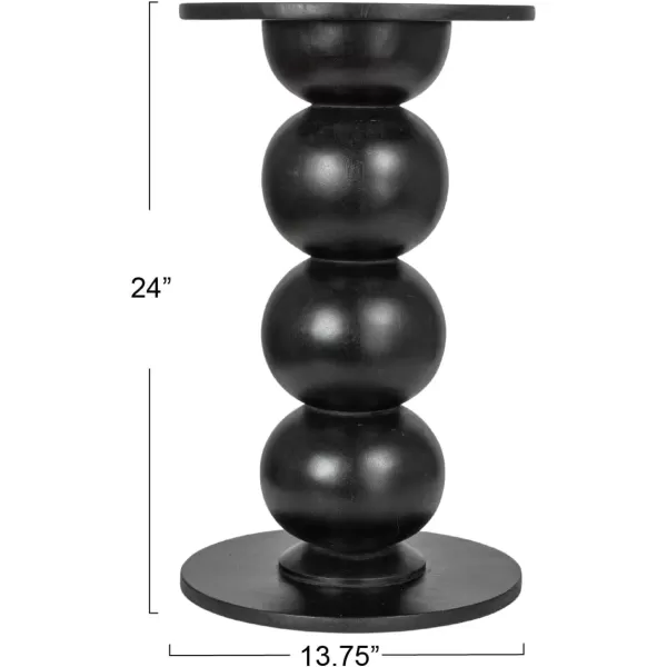 imageCreative CoOp Round Mango Wood OverSized Bubble End Table BlackBlack
