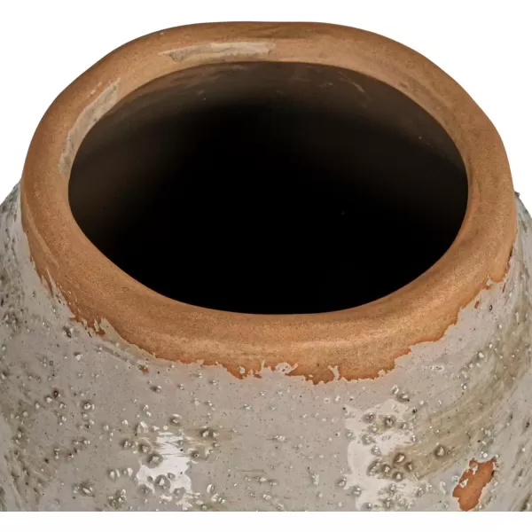 imageCreative CoOp Round TerraCotta Hobnail Planter Vase with Heavily Distressed Finish GreenGreyBlue