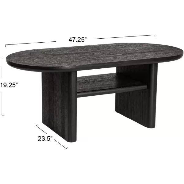 imageCreative CoOp Sturdy Firwood Coffee Table Black