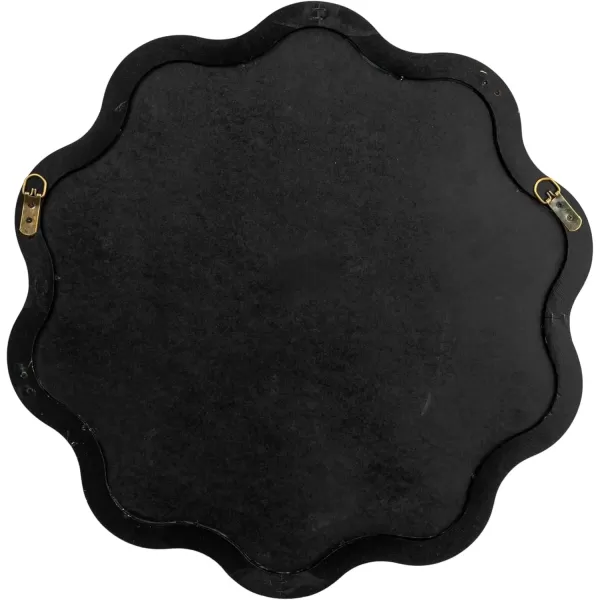 imageCreative CoOp WavyScalloped Wood Wavy Wall Mirror Green