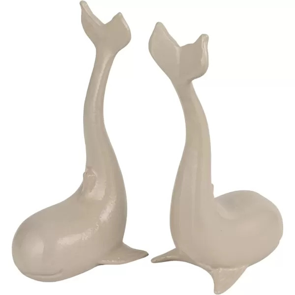 imageCreative CoOp WhaleShaped Cast Iron Bookends in Grey Finish