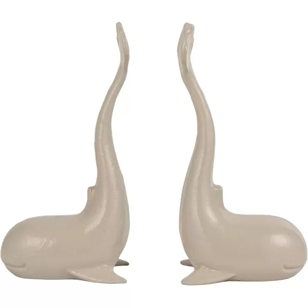imageCreative CoOp WhaleShaped Cast Iron Bookends in Grey Finish