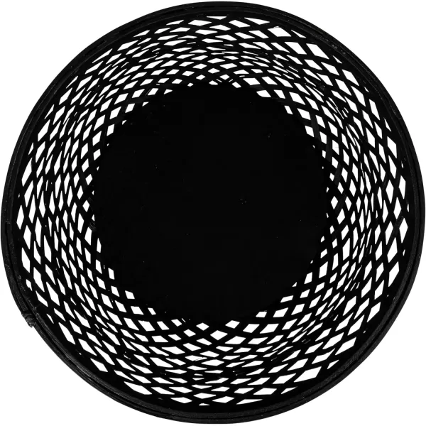 imageCreative CoOp Woven Bamboo Baskets with Wooden Legs Black Set of 3Black