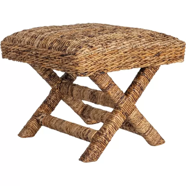 imageCreative CoOp Woven Banana Leaf Stool Natural FinishBanana Leaf