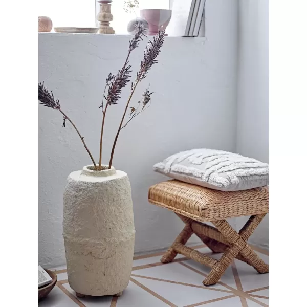 imageCreative CoOp Woven Banana Leaf Stool Natural FinishWater Hyacinth