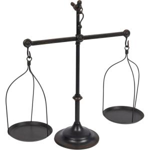 imageCreative CoOp Black Decorative Antique Iron Balance Scale with BirdBronze