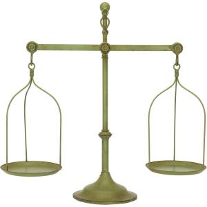 imageCreative CoOp Black Decorative Antique Iron Balance Scale with BirdGreen